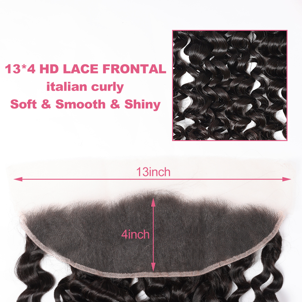 XYS Hair Water Wave Hair 13x4 HD Lace Frontal With Pre-Plucked