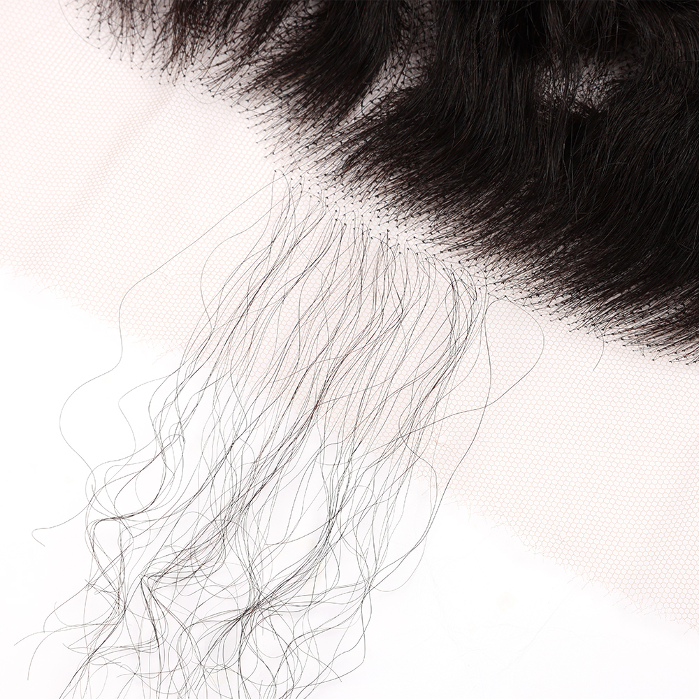 XYS Hair Deep Curly Human Hair 13x4 Lace Frontal With Baby Hair