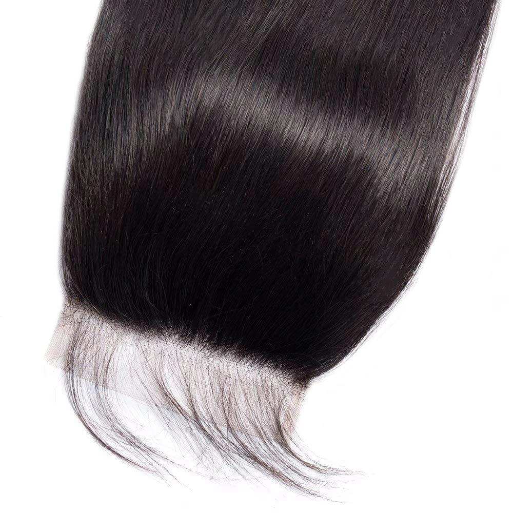 XYS Hair Straight Human Hair 4x4 HD Lace Closure Free Part