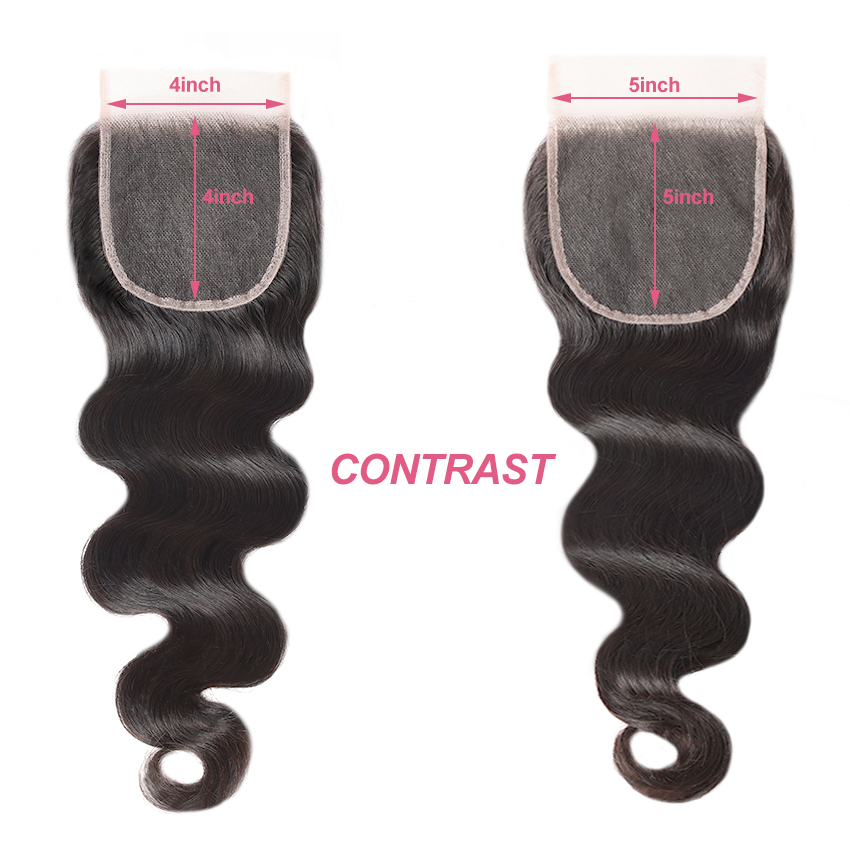 XYS Hair Body Wave Human Hair 4x4 HD Lace Closure