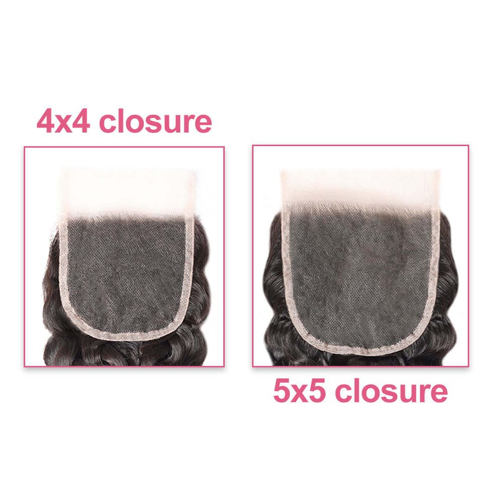 XYS Hair Water Wave Hair 4x4 HD Lace Closure With Nature Hairline