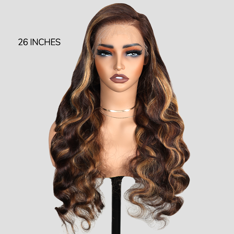 XYS Hair 7x6 HD Lace 4/27 Body Wave Wig Ready to Go