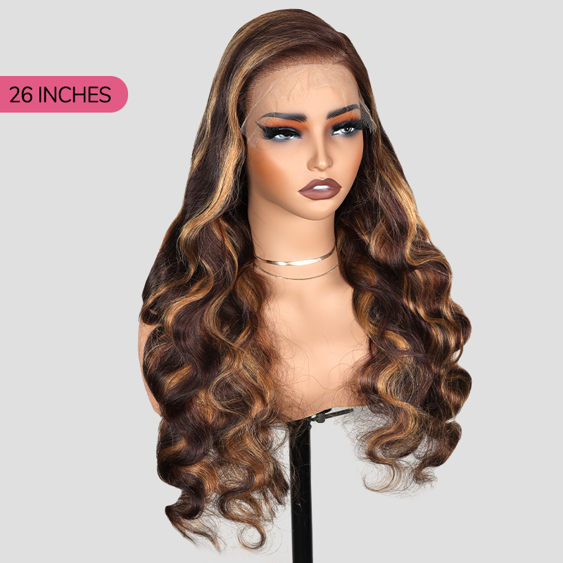 XYS Hair 7x6 HD Lace 4/27 Body Wave Wig Ready to Go