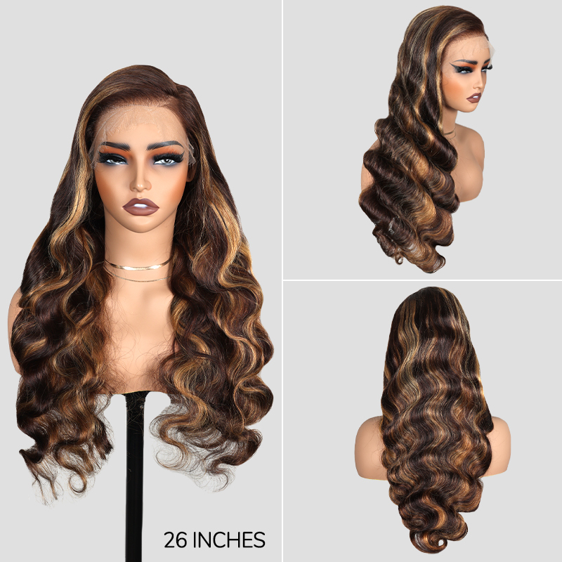 XYS Hair 7x6 HD Lace 4/27 Body Wave Wig Ready to Go