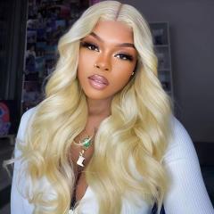 XYS Hair 613 Blonde Body Wave Hair 4x4 Transparent Lace Closure