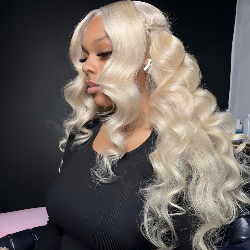XYS Hair 613 Blonde Body Wave Hair 4x4 Transparent Lace Closure
