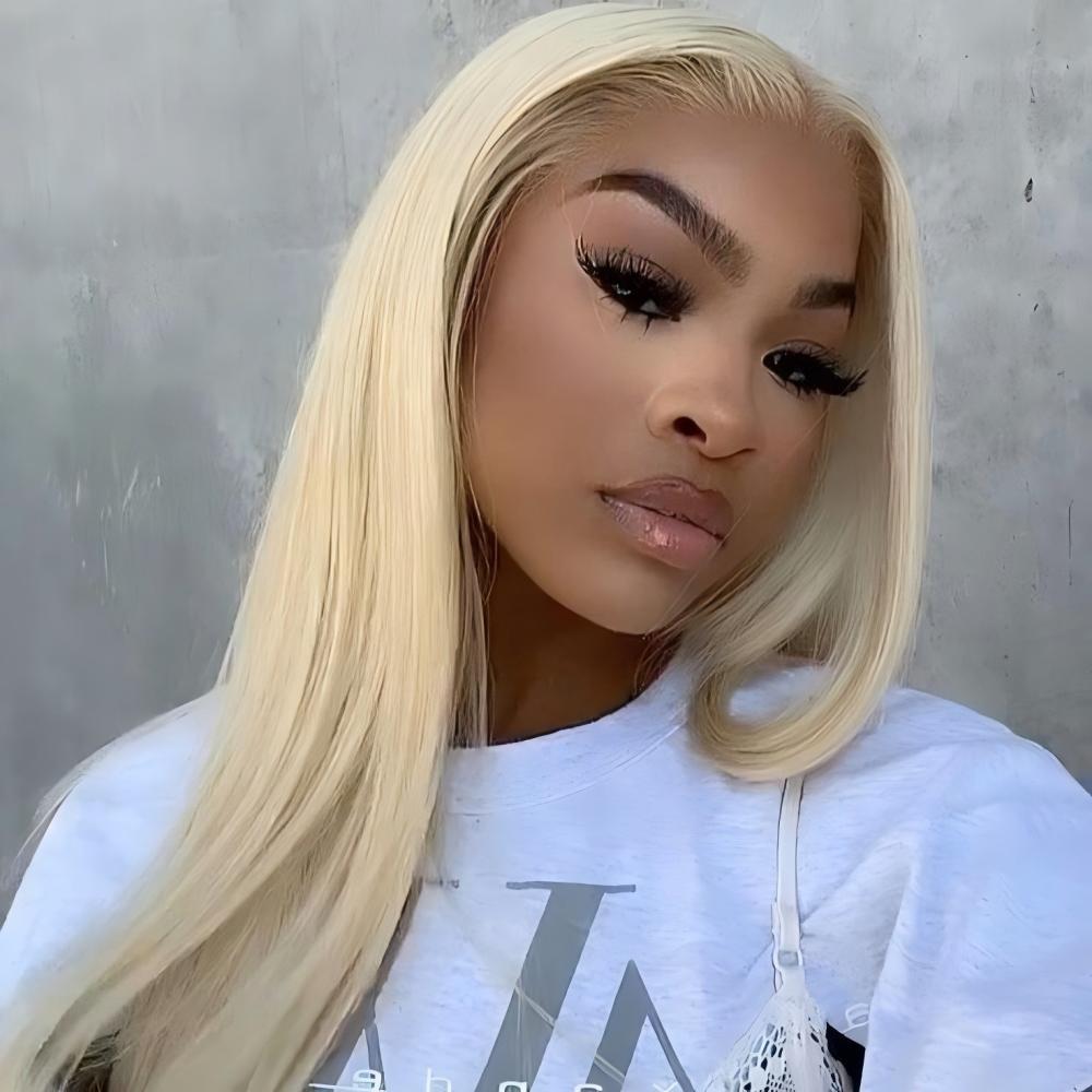 XYS Hair 613 Blonde Straight Closure 4x4 Transparent Lace Closure