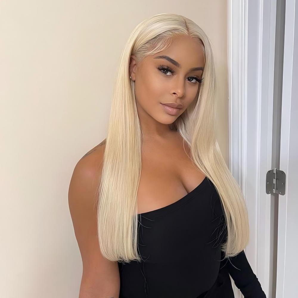 XYS Hair 613 Blonde Straight Closure 4x4 Transparent Lace Closure