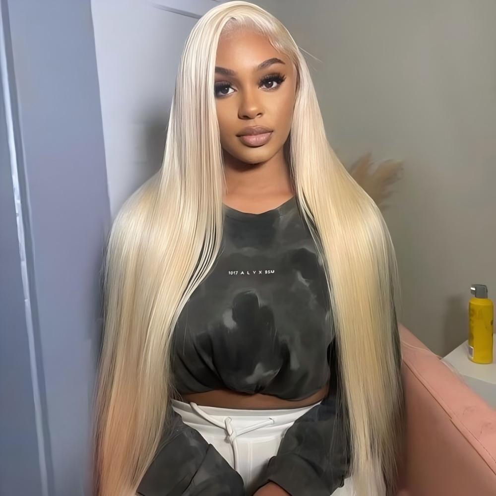 XYS Hair 613 Blonde Straight Closure 4x4 Transparent Lace Closure