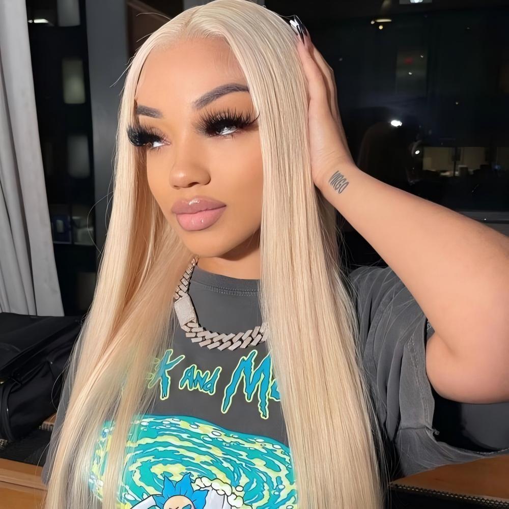 XYS Hair 613 Blonde Straight Bundles Double Weft