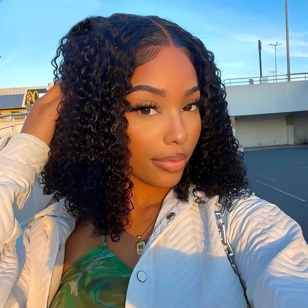 XYS Hair Water Wave U Part Hair Wig Wig Short Wig
