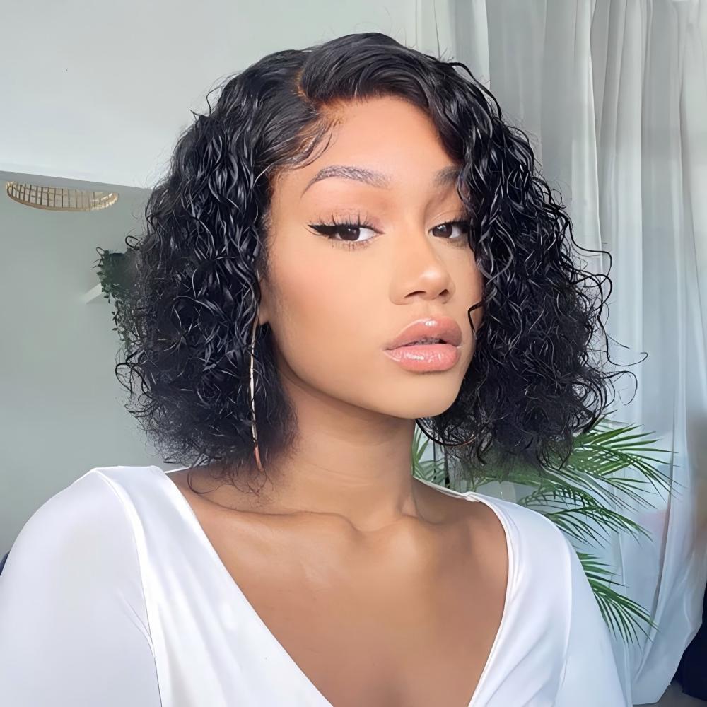 XYS Hair Water Wave U Part Hair Wig Wig Short Wig