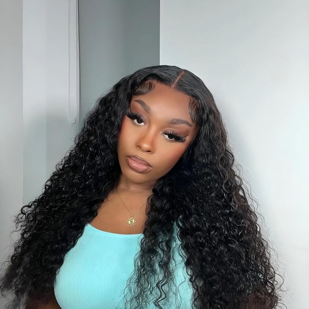 XYS Hair 1/2 Bundles Deal Deep Wave 100% Human Hair Natural Black