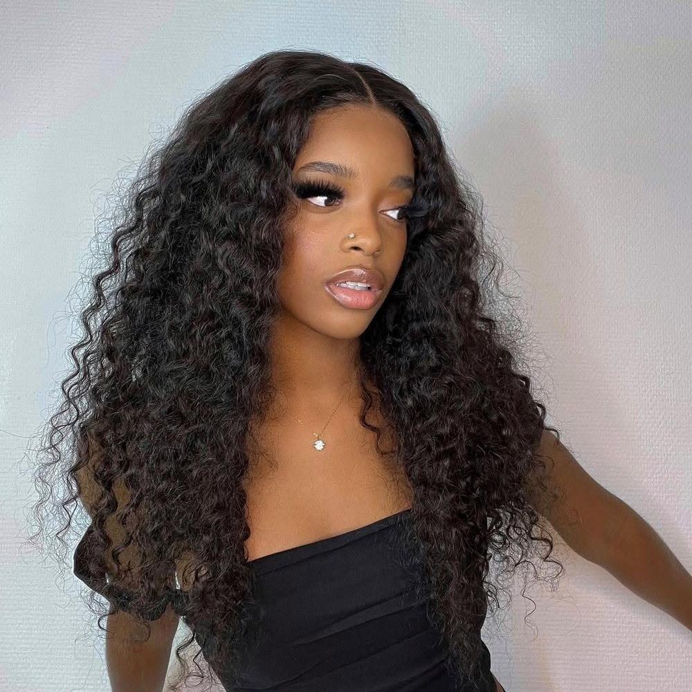 XYS Hair 1/2 Bundles Deal Deep Wave 100% Human Hair Natural Black