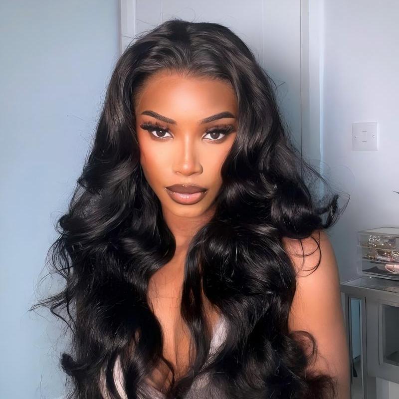 XYS Hair 5x5/13x4 Transparent Lace Closure/ Frontal with 3 Bundles Human Hair (Straight/ Body Wave)