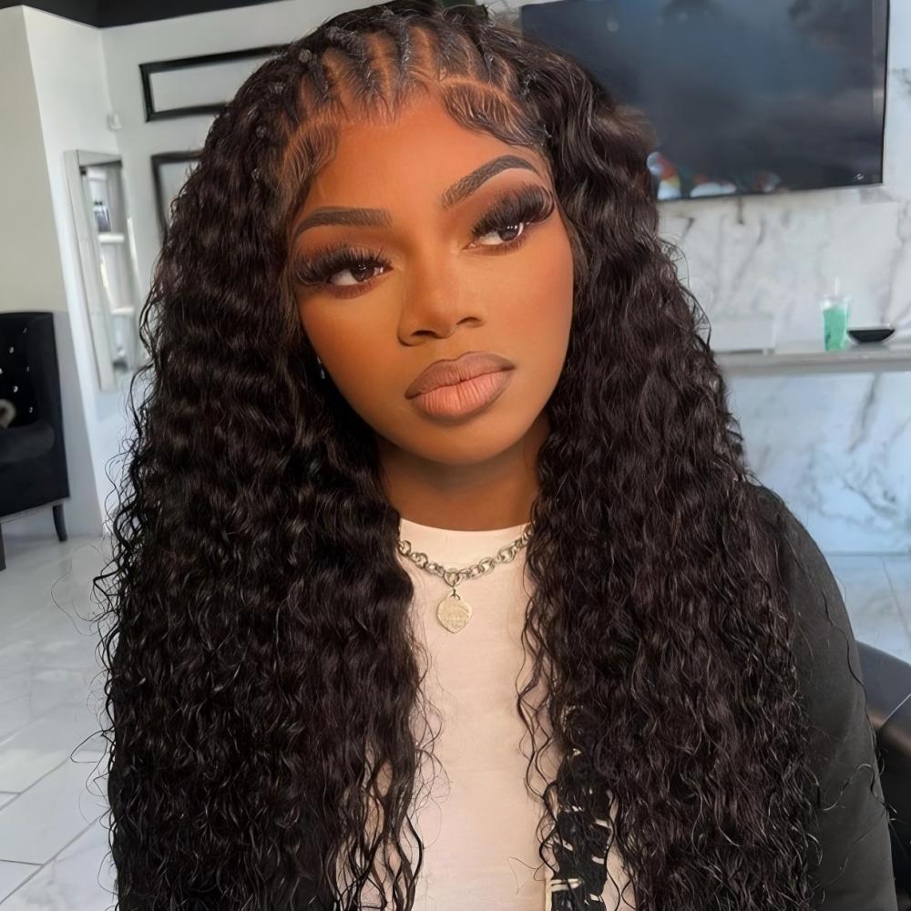 XYS Hair Deep Wave Human Hair 5x5 HD Lace Closure Undetectable Invisible