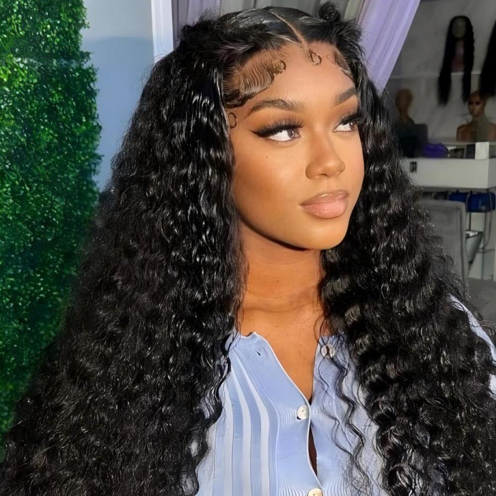 XYS Hair Deep Wave Human Hair 5x5 HD Lace Closure Undetectable Invisible
