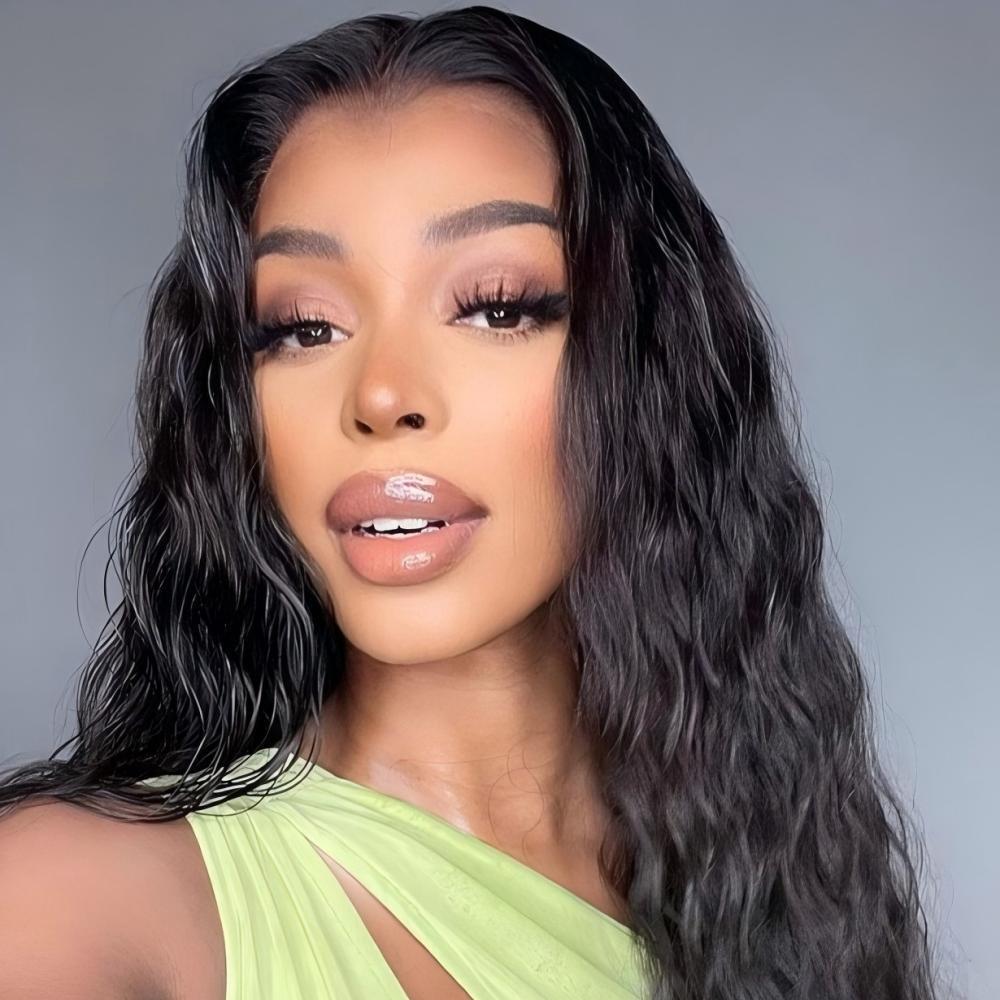 XYS Hair Water Wave Hair 13x4 HD Lace Frontal With Pre-Plucked