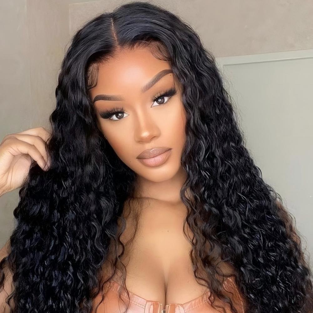 XYS Hair Water Wave Hair 4x4 HD Lace Closure With Nature Hairline