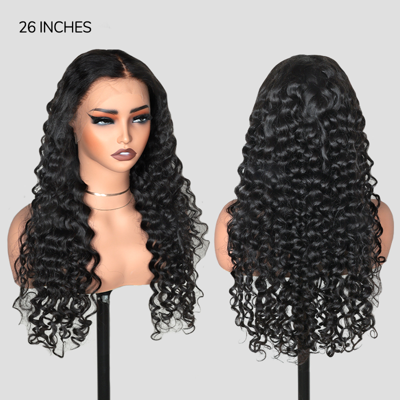 XYS Hair Water Wave Wig 13x4 Pre-Bleached HD Lace Frontal Wig