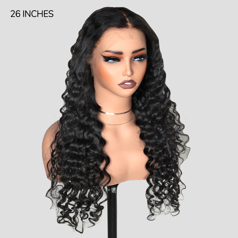 XYS Hair Water Wave Wig 13x4 Pre-Bleached HD Lace Frontal Wig