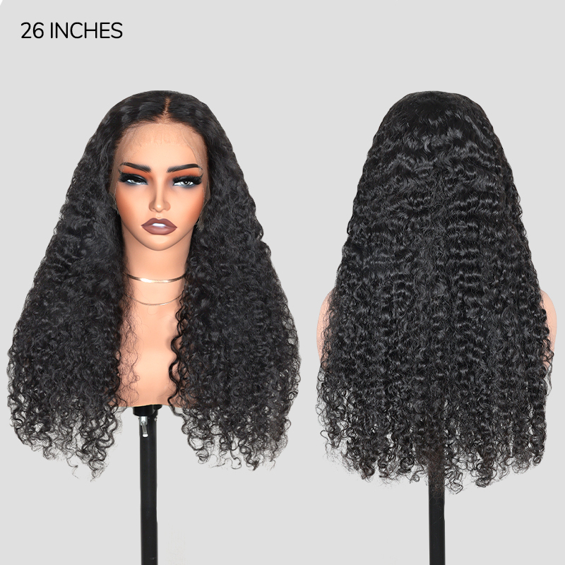 XYS Hair 13x4 Pre-Cut Lace Frontal With HD Lace Frontal  Wig Burmese Curly 180% Density