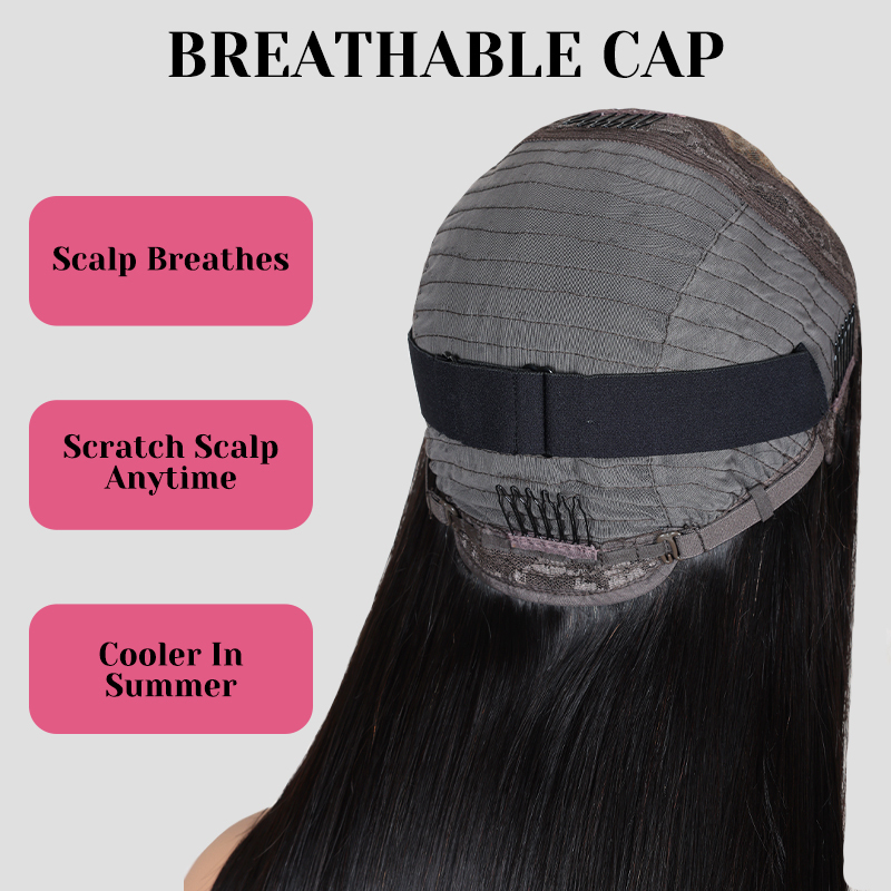 XYS Hair Deep Wave Wigs 13x4 Pre-Bleached HD Lace Frontal Wig Invisible Knots