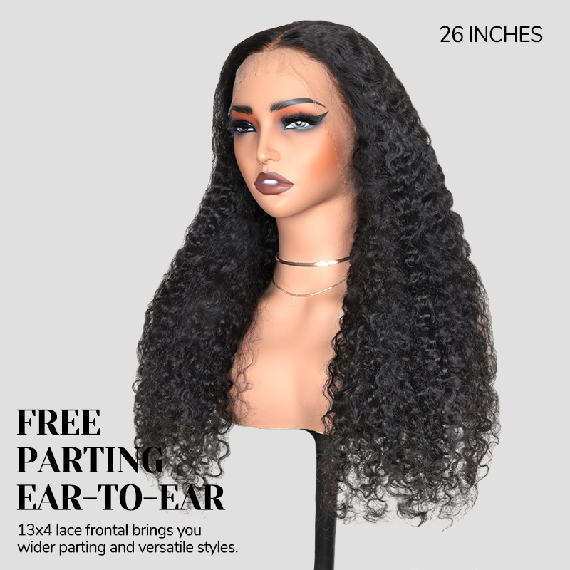 XYS Hair 13x4 Pre-Cut Lace Frontal With HD Lace Frontal  Wig Burmese Curly 180% Density