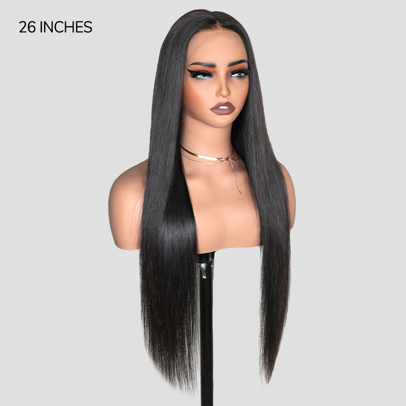 XYS Hair Straight Human Hair 13x4 HD Lace Frontal Wig With Skin Melt Lace