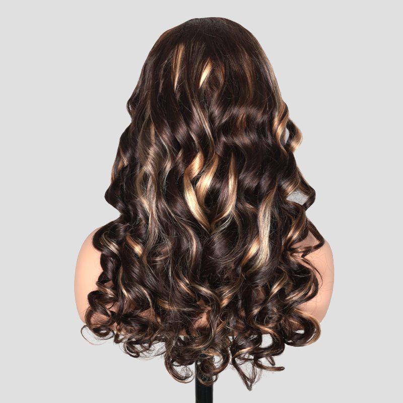 XYS Hair 13x4 Loose Body Wave Highlight T4P4/30 Human Hair Wig