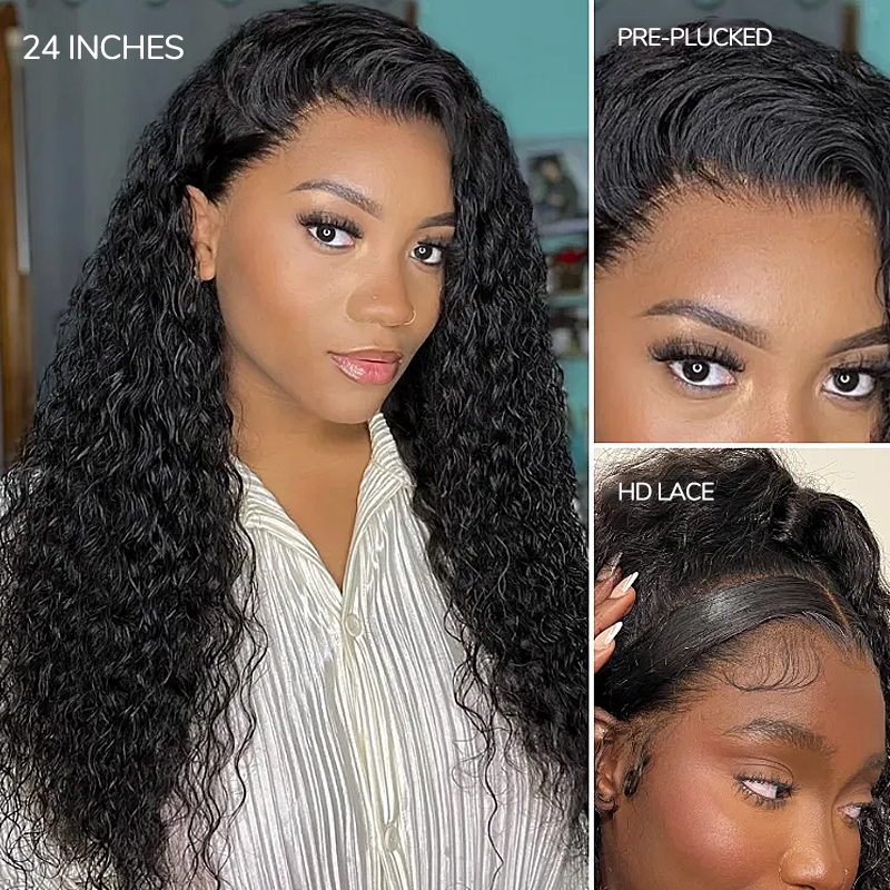XYS Hair 5x5 HD Lace Big Burmese Curly Plucked & Bleached Wig