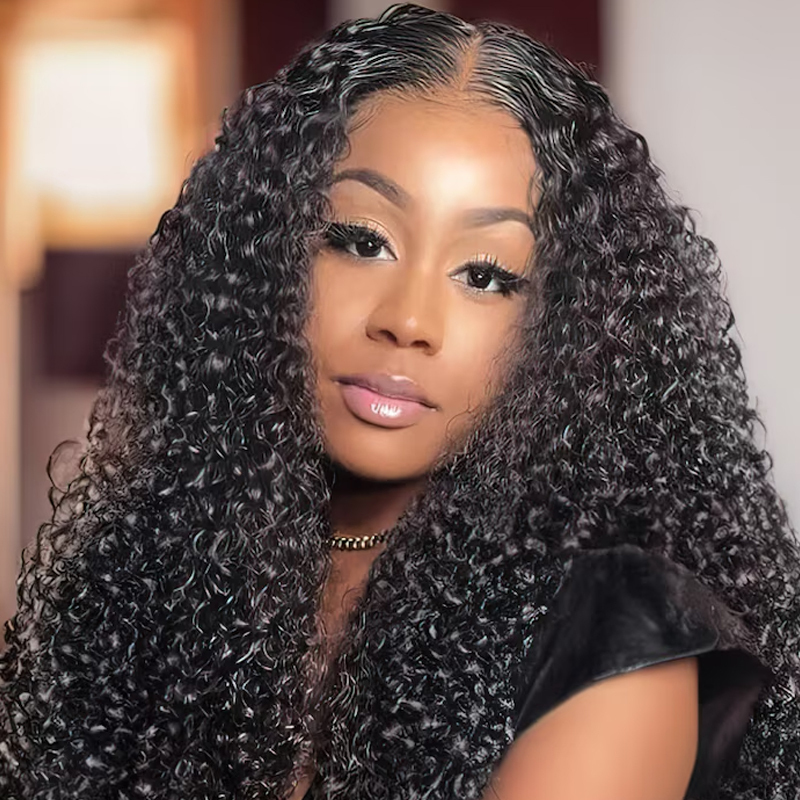 XYS Hair 5x5 HD Lace Big Burmese Curly Plucked & Bleached Wig