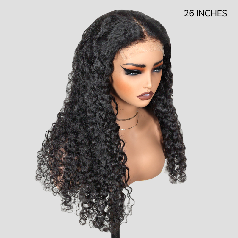 XYS Hair 5x5 HD Lace Big Burmese Curly Plucked & Bleached Wig