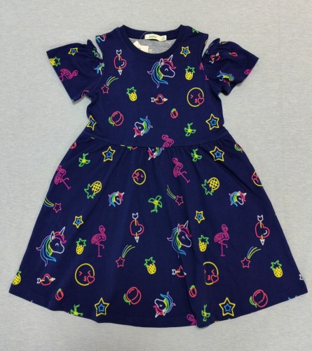 Girl's S/S Dress-AOP