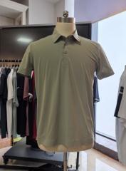 Men's S/S Seamless Polo-Nylon & Spandex Fabric with Wicking & Cooling Function