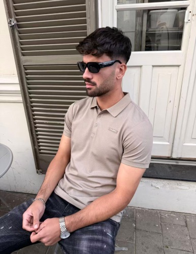 Men's S/S Polo-Mercerized Jacquard