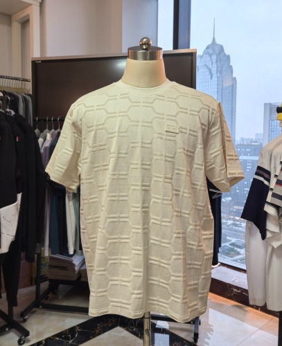 Men's S/S Tee-Mercerized Jacquard