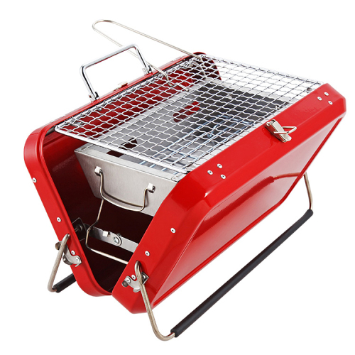 Small mini iron powder spraying red barbecue oven box and bag portable design for outdoor use, suitable for 1-3 people