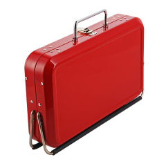 Small mini iron powder spraying red barbecue oven box and bag portable design for outdoor use, suitable for 1-3 people