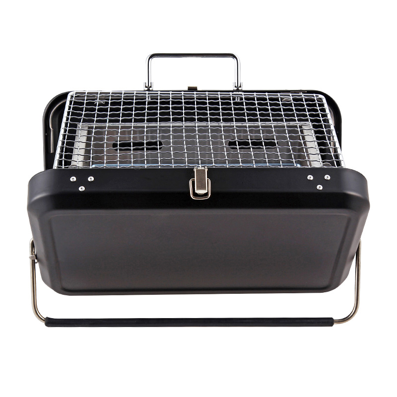 Small mini iron powder spraying black barbecue oven box and bag portable design for outdoor use, suitable for 1-3 people