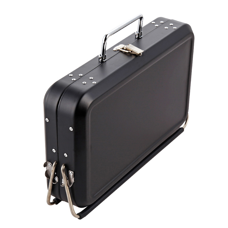 Small mini iron powder spraying black barbecue oven box and bag portable design for outdoor use, suitable for 1-3 people