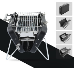 Medium iron powder spraying black barbecue oven box and bag portable design for outdoor use, suitable for 2-4 people