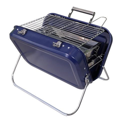 Stainless Steel Suitcase Design Charcoal Foldable Traveling BBQ Grill