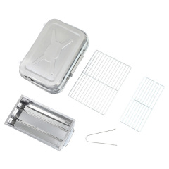 Stainless Steel Suitcase Design Charcoal Foldable Traveling BBQ Grill