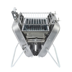Stainless Steel Suitcase Design Charcoal Foldable Traveling BBQ Grill