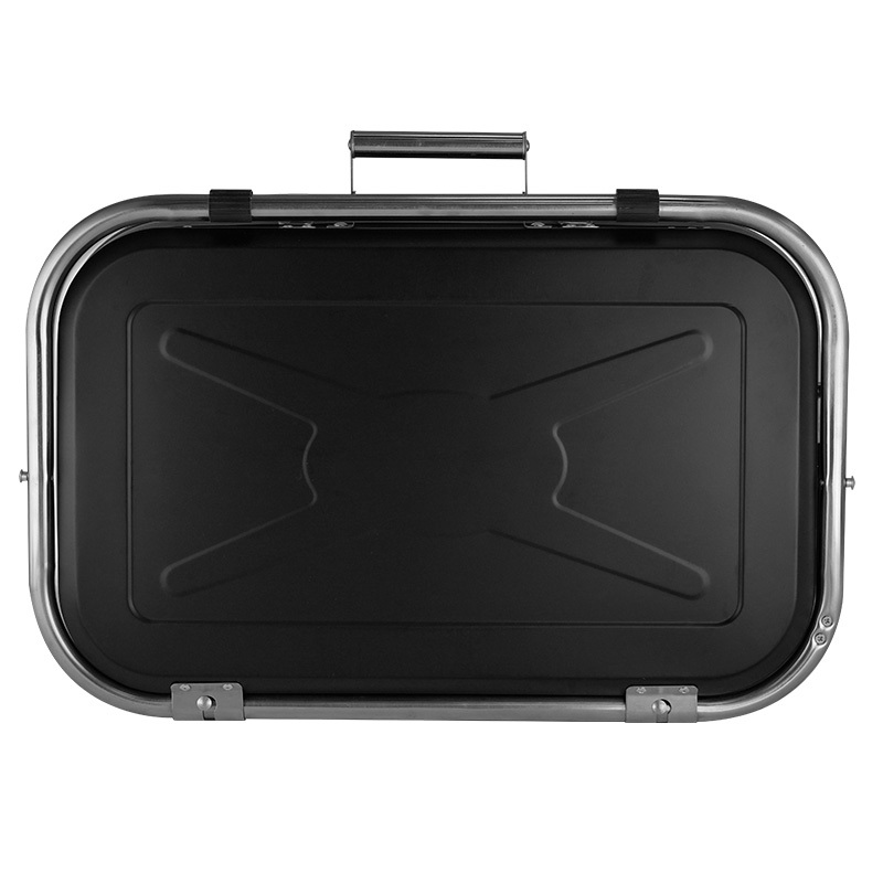 Large iron powder spraying black barbecue oven, bag type portable design, portable outdoor use, suitable for 2-5 people