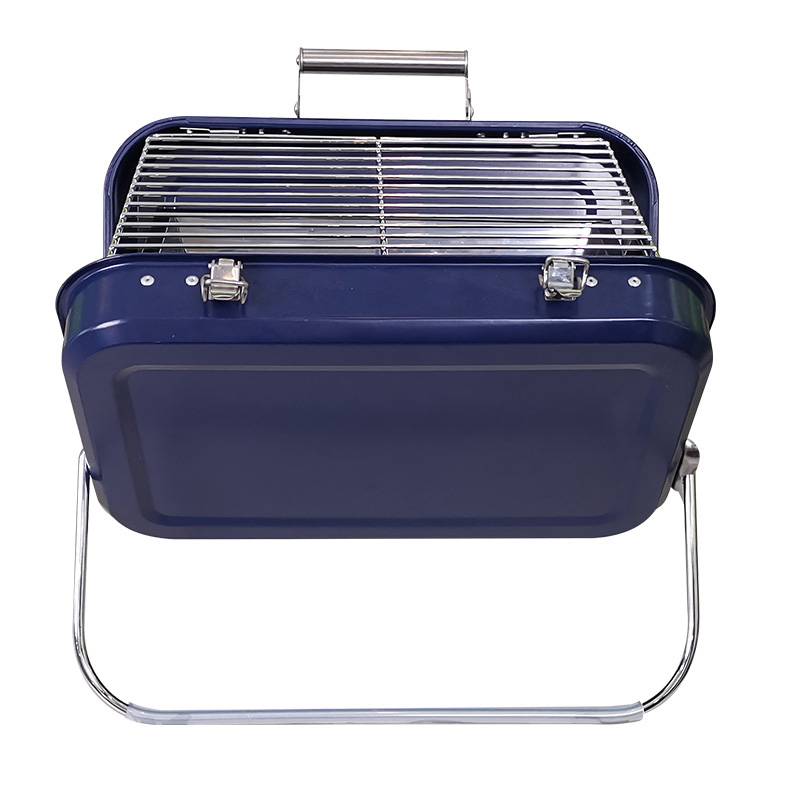 Stainless Steel Suitcase Design Charcoal Foldable Traveling BBQ Grill