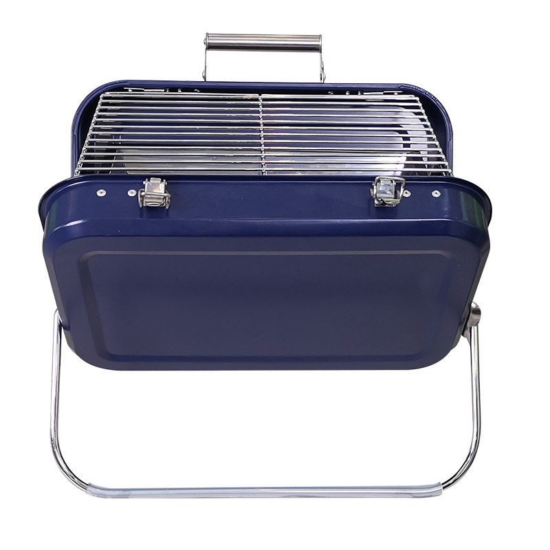 Stainless Steel Suitcase Design Charcoal Foldable Traveling BBQ Grill