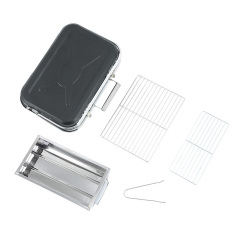 Medium iron powder spraying black barbecue oven box and bag portable design for outdoor use, suitable for 2-4 people