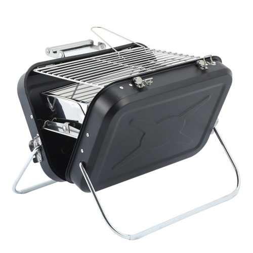 Medium iron powder spraying black barbecue oven box and bag portable design for outdoor use, suitable for 2-4 people